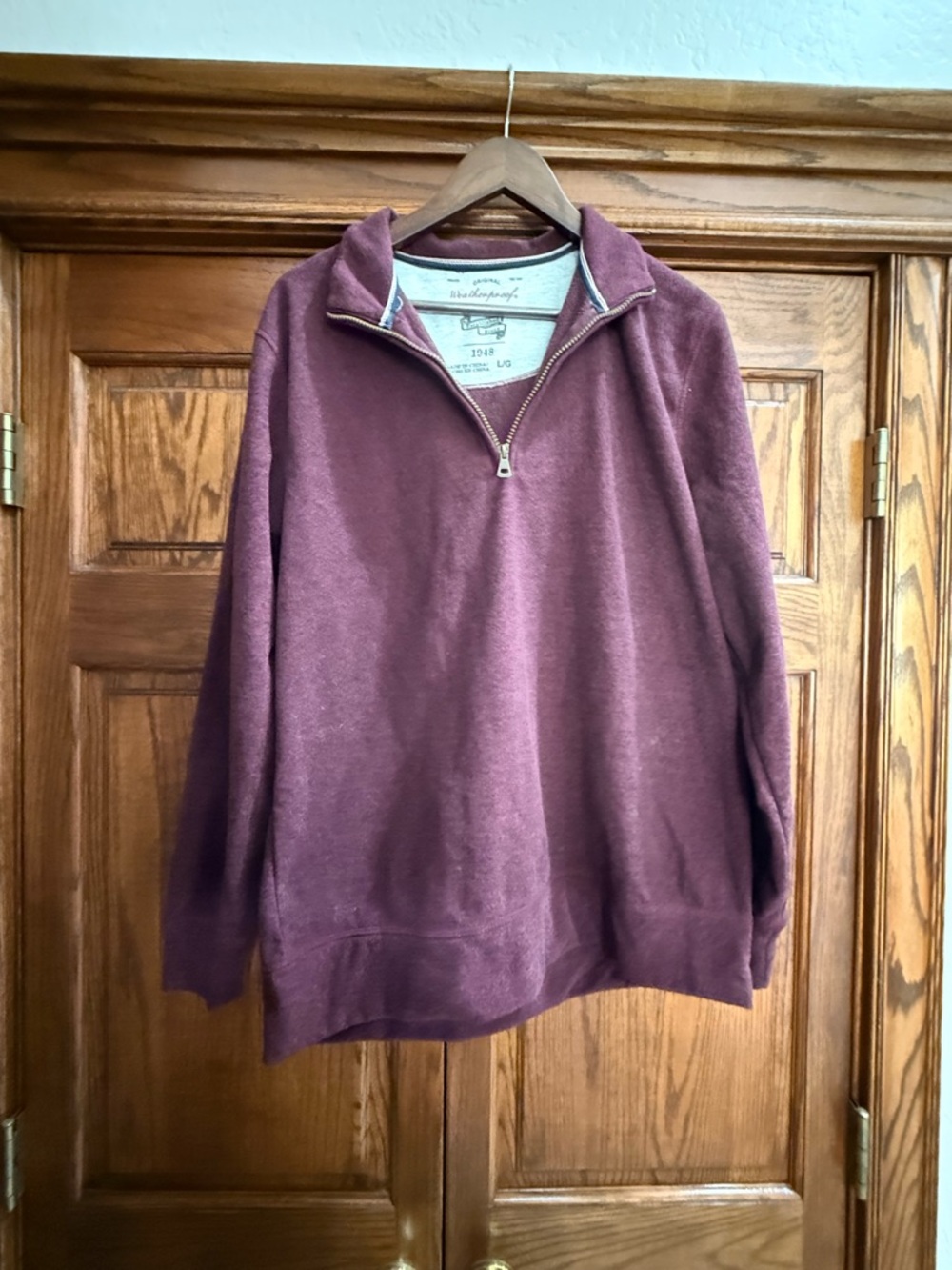Weatherproof Men's Maroon Quarter-Zip Pullover Sweater